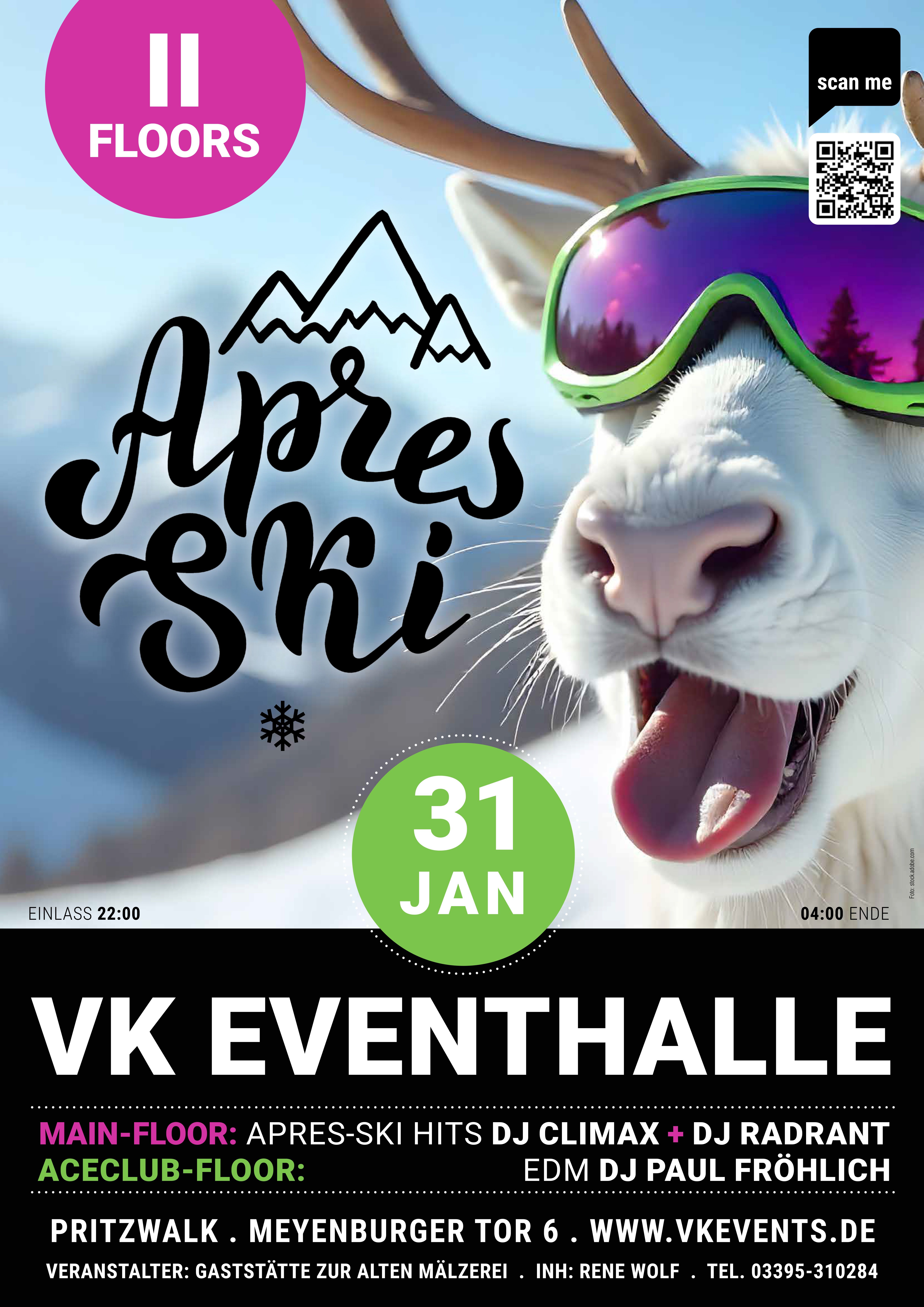 Flyer Apres Ski am 31.01.2026 in der VK Eventhalle
