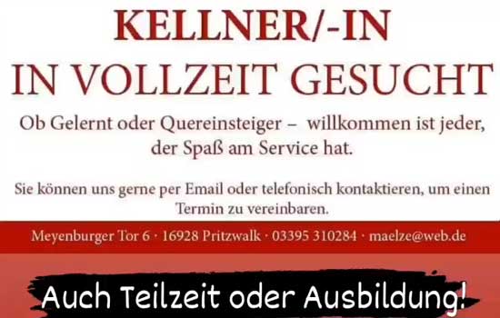 Kellner.in gesucht